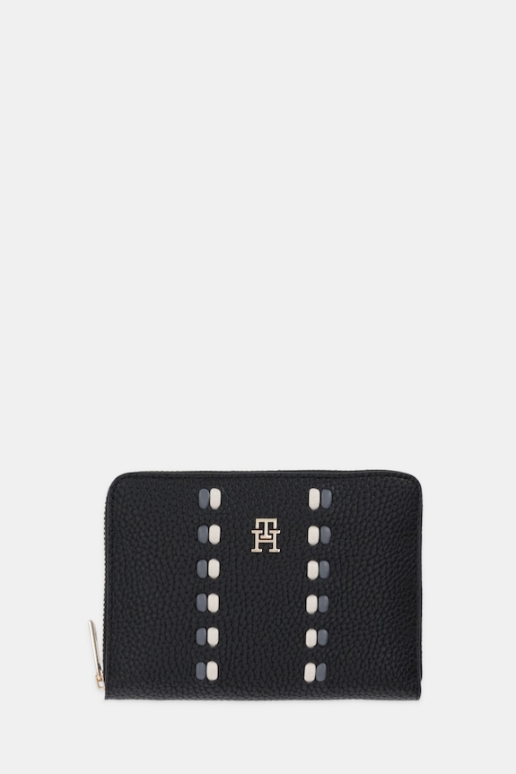 Peňaženka Tommy Hilfiger imitácia kože čierna AW0AW18132