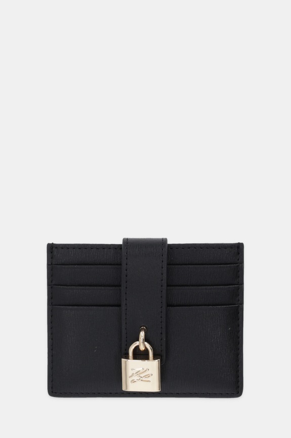 Kožené pouzdro na karty Karl Lagerfeld K/AUTOGRAPH obal na karty černá B1W32025