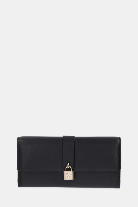Kožená peněženka Karl Lagerfeld K/AUTOGRAPH přírodní kůže černá B1W32026