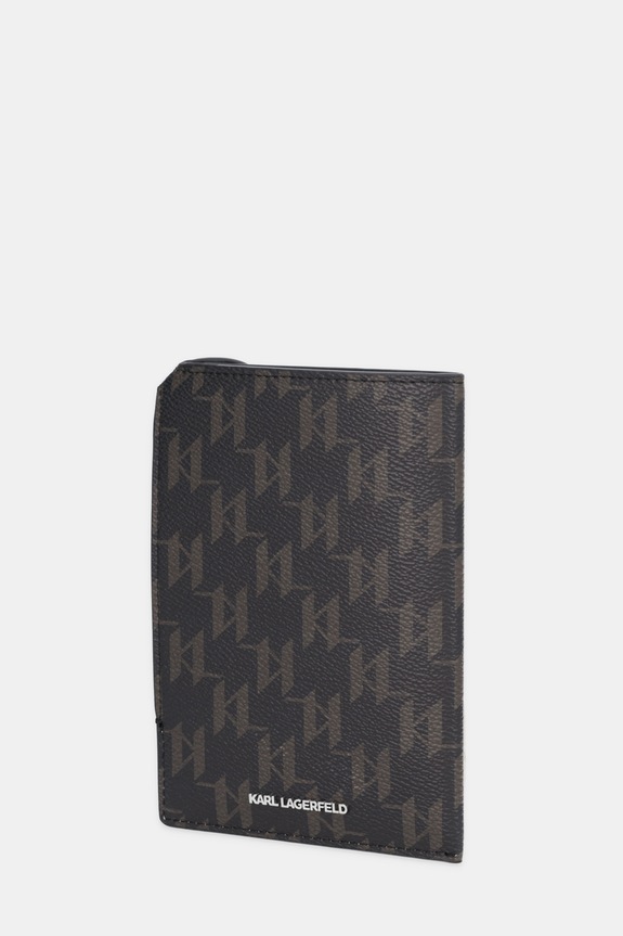 Obal na pas Karl Lagerfeld IKON MONOGRAM B1W32017 hnědá SS26