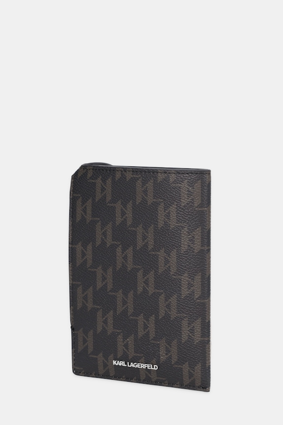 Obal na pas Karl Lagerfeld IKON MONOGRAM B1W32017 hnědá SS26