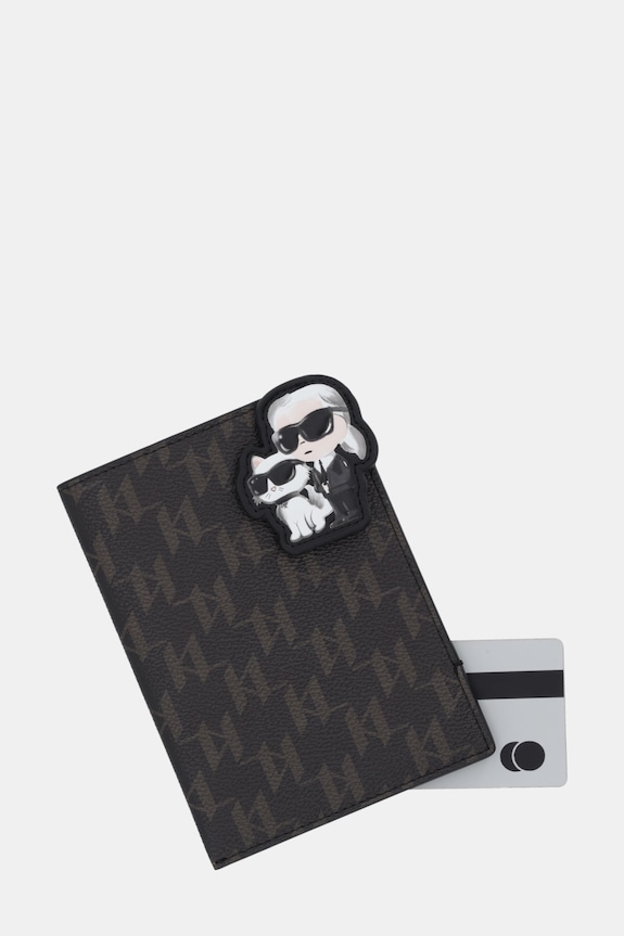 Doplňky Obal na pas Karl Lagerfeld IKON MONOGRAM B1W32017 hnědá
