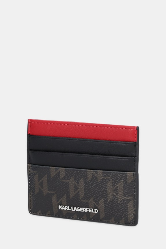 Pouzdro na karty Karl Lagerfeld IKON MONOGRAM B1W32018 hnědá SS26