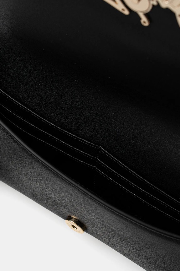 Δερμάτινο πορτοφόλι Karl Lagerfeld K/SIGNATURE B1W32033 μαύρο