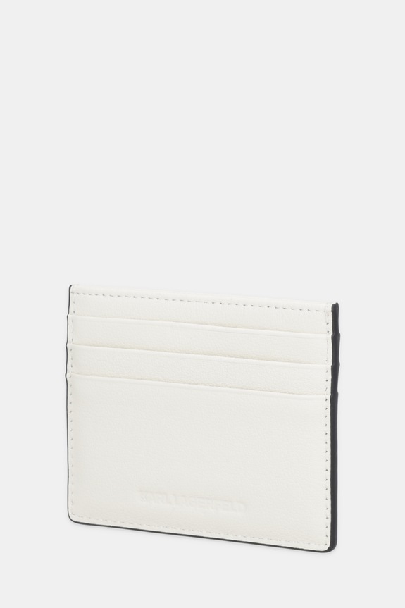Kožené pouzdro na karty Karl Lagerfeld K/SIGNATURE B1W32034 bílá SS26