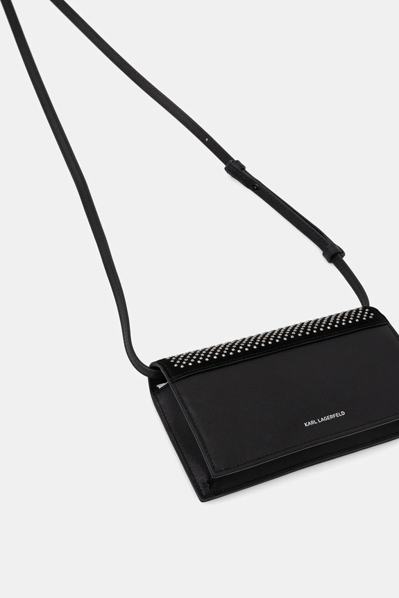Accesorii Karl Lagerfeld geantă de piele K/AUTOGRAPH B1W32071 negru