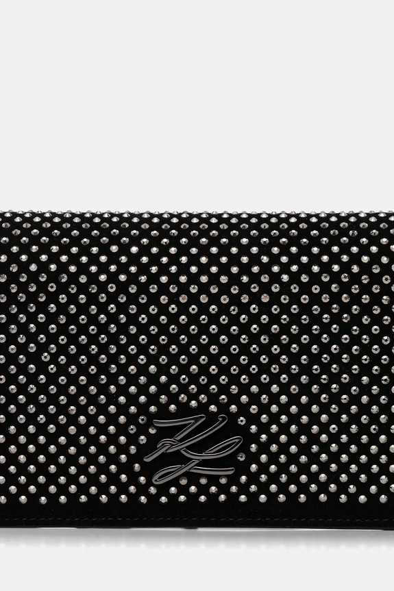 Karl Lagerfeld geantă de piele K/AUTOGRAPH negru B1W32071