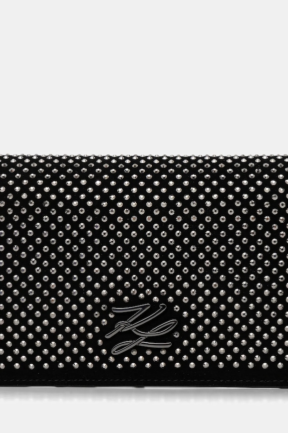 Karl Lagerfeld geantă de piele K/AUTOGRAPH negru B1W32071