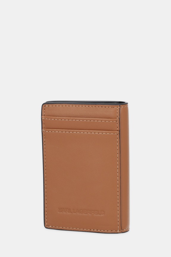 Kožená peněženka Karl Lagerfeld K/CIRCLE B1W32028 hnědá SS26