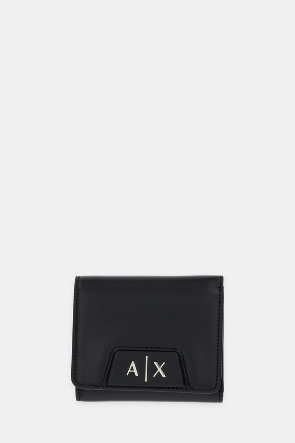 Denarnica Armani Exchange Imitacija zrnatega usnja črna XW001595.AF19892