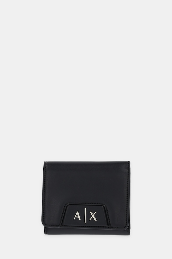 Denarnica Armani Exchange Imitacija zrnatega usnja črna XW001595.AF19892