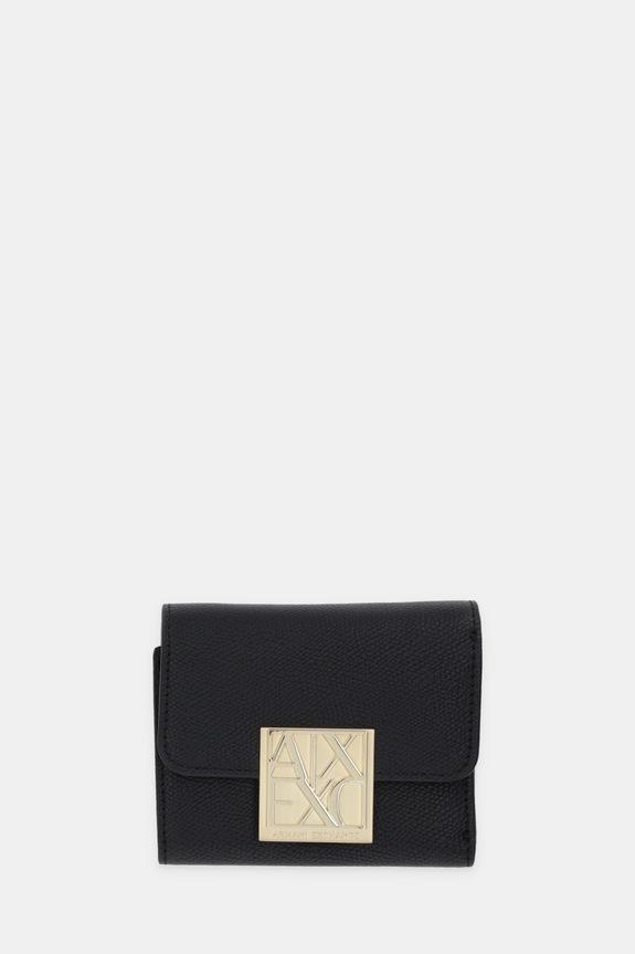 Denarnica Armani Exchange Imitacija zrnatega usnja črna XW001595.AF19895
