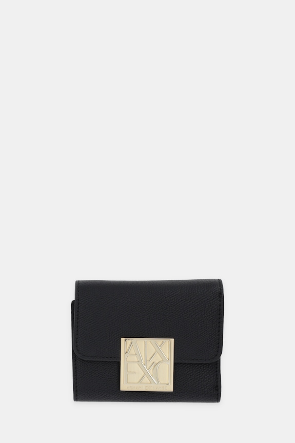 Denarnica Armani Exchange Imitacija zrnatega usnja črna XW001595.AF19895