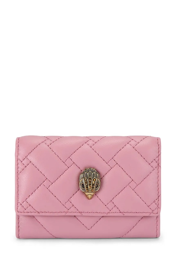 Kurt Geiger London portfel skórzany skóra licowa różowy 5375798109