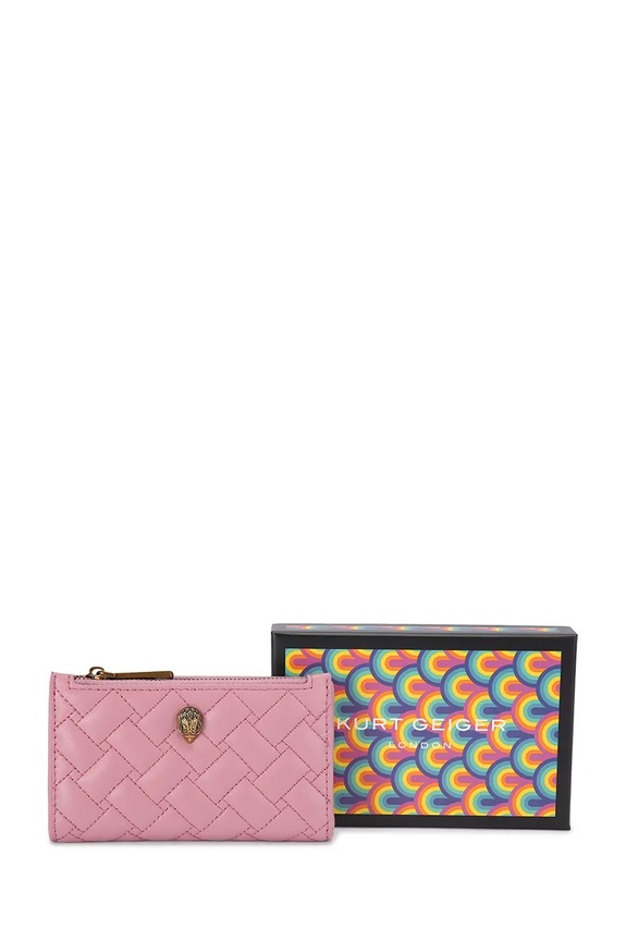 Kurt Geiger London portofel de piele Kensington 4703998109 roz