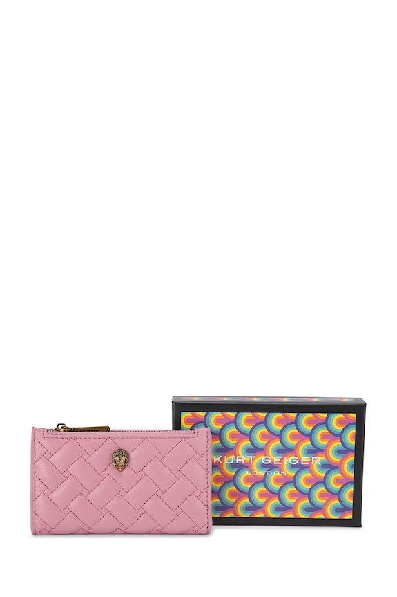 Kurt Geiger London portofel de piele Kensington 4703998109 roz