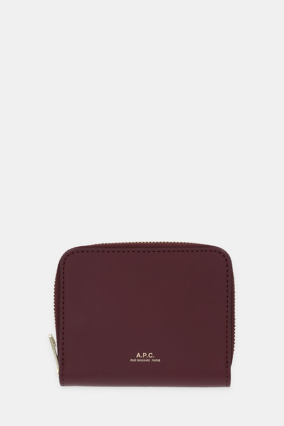 A.P.C. portofel de piele PORTE.MONNAIE CHELSEA piele violet PXAWV.F63672