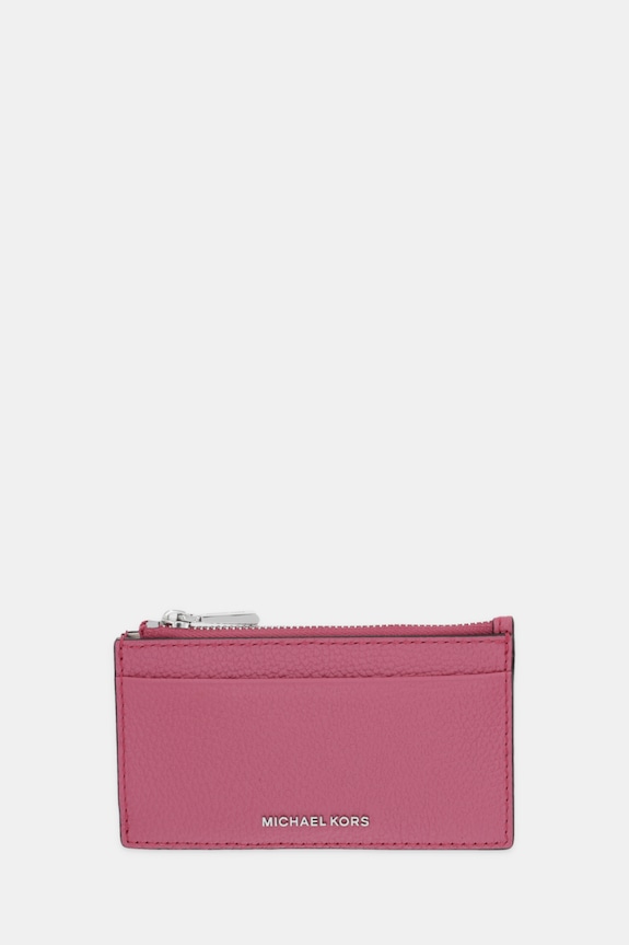 Kožené puzdro na karty MICHAEL Michael Kors puzdro na karty ružová 32F5SJ6D8L
