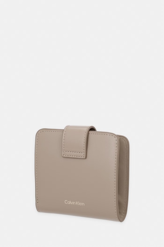 Calvin Klein portfel damski skórzany LV04F1109G beżowy SS26