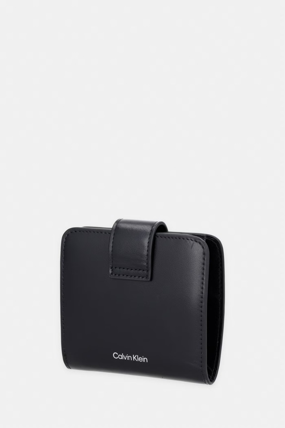 Calvin Klein portfel damski skórzany LV04F1109G czarny SS26
