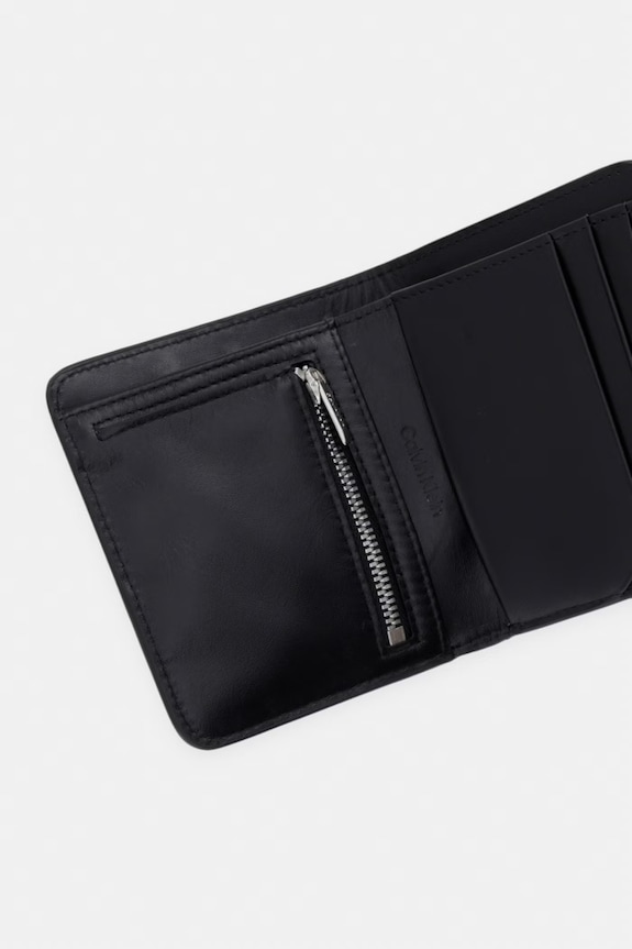 Akcesoria Calvin Klein portfel damski skórzany LV04F1109G czarny