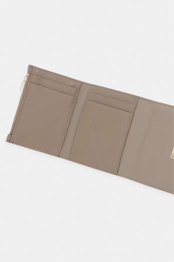 Akcesoria Calvin Klein portfel RFID damski skórzany LV04F1128G beżowy