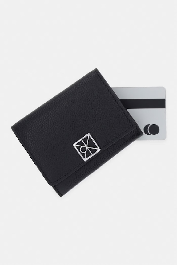 Calvin Klein portfel RFID damski skórzany czarny LV04F1128G