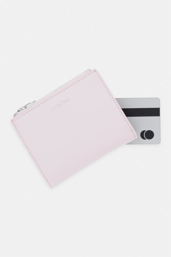 Calvin Klein portofel de damă cu imitație de piele roz LV04F1135G