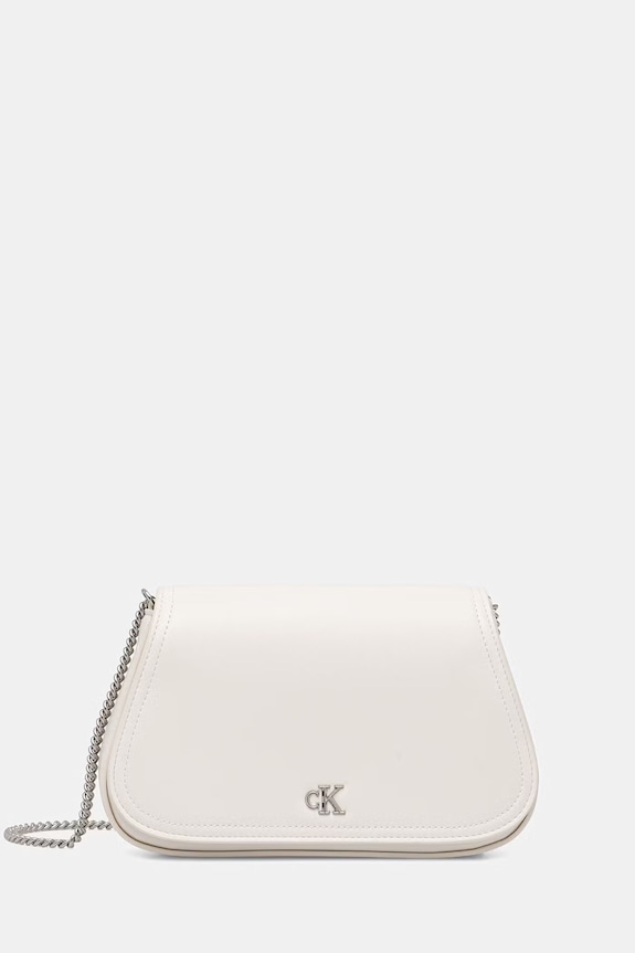 Calvin Klein torebka crossbody damska z imitacji skóry biały LV04F1153G