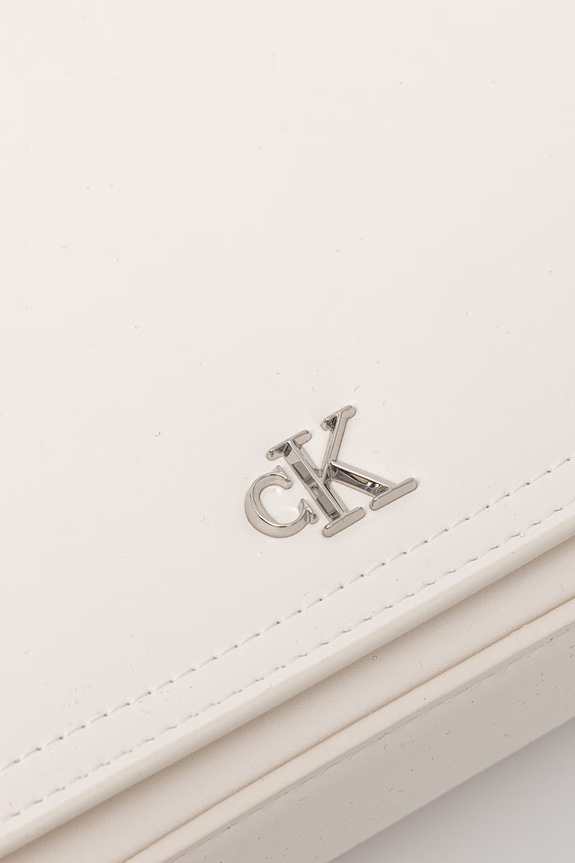 Calvin Klein torebka crossbody damska z imitacji skóry biały LV04F1153G
