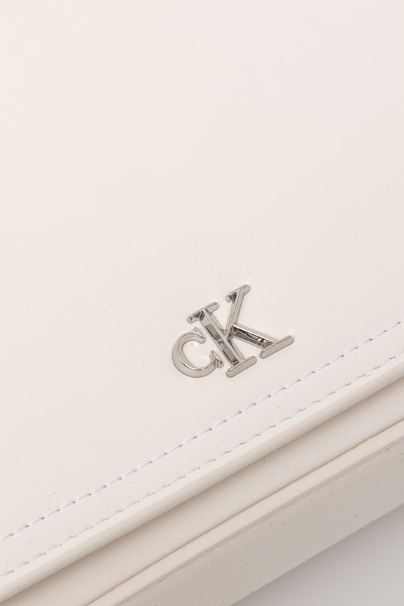 Calvin Klein torebka crossbody damska z imitacji skóry biały LV04F1153G