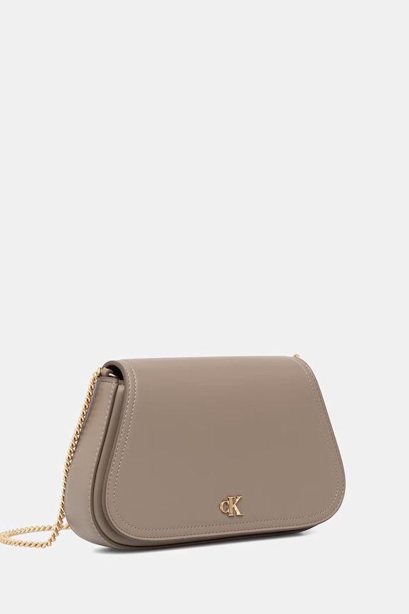 Calvin Klein geantă crossbody pentru femei, cu imitație de piele LV04F1153G bej SS26