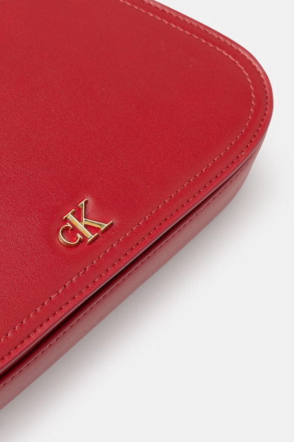 Calvin Klein torebka crossbody damska z imitacji skóry czerwony LV04F1153G
