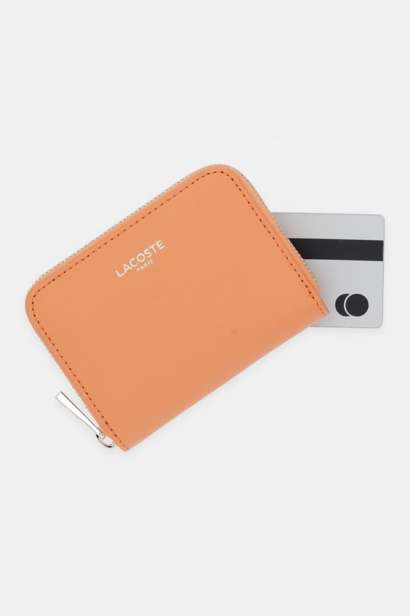 Lacoste portfel damski skórzany pomarańczowy NF5225PH