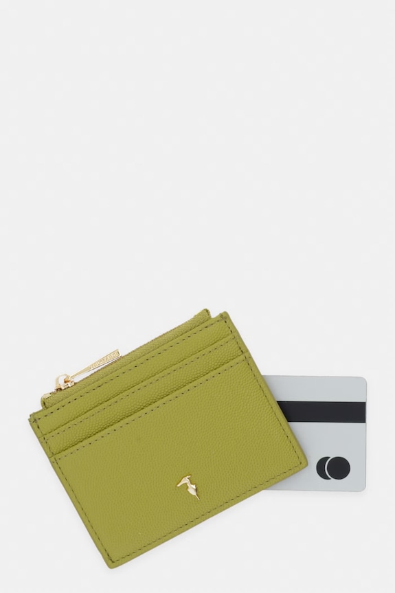 Αξεσουάρ Δερμάτινη θήκη για κάρτες Trussardi I023E000129N πράσινο