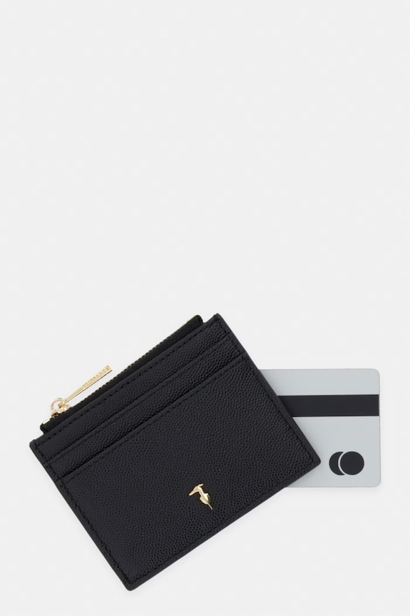 Αξεσουάρ Δερμάτινη θήκη για κάρτες Trussardi I023E000129N μαύρο