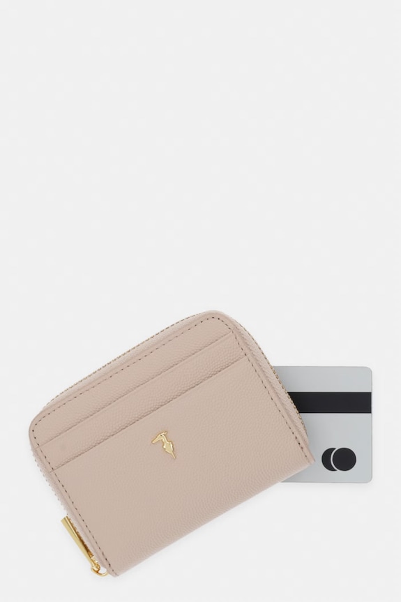 Δερμάτινο πορτοφόλι Trussardi μπεζ I041E000128N
