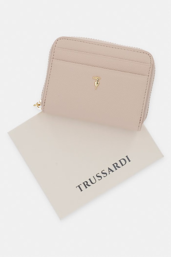 Δερμάτινο πορτοφόλι Trussardi I041E000128N μπεζ