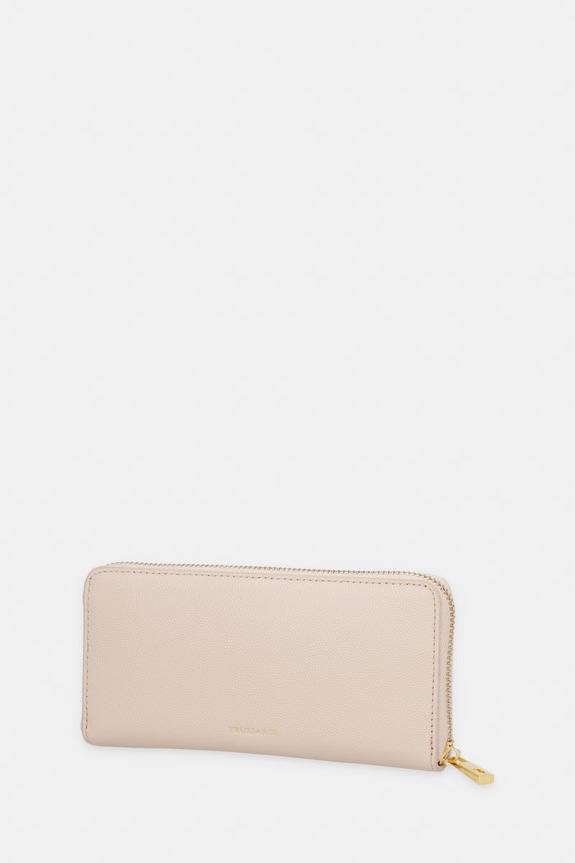 Δερμάτινο πορτοφόλι Trussardi I042E000130N μπεζ SS26