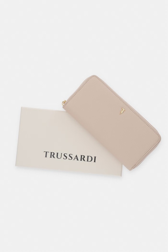 Δερμάτινο πορτοφόλι Trussardi I042E000130N μπεζ