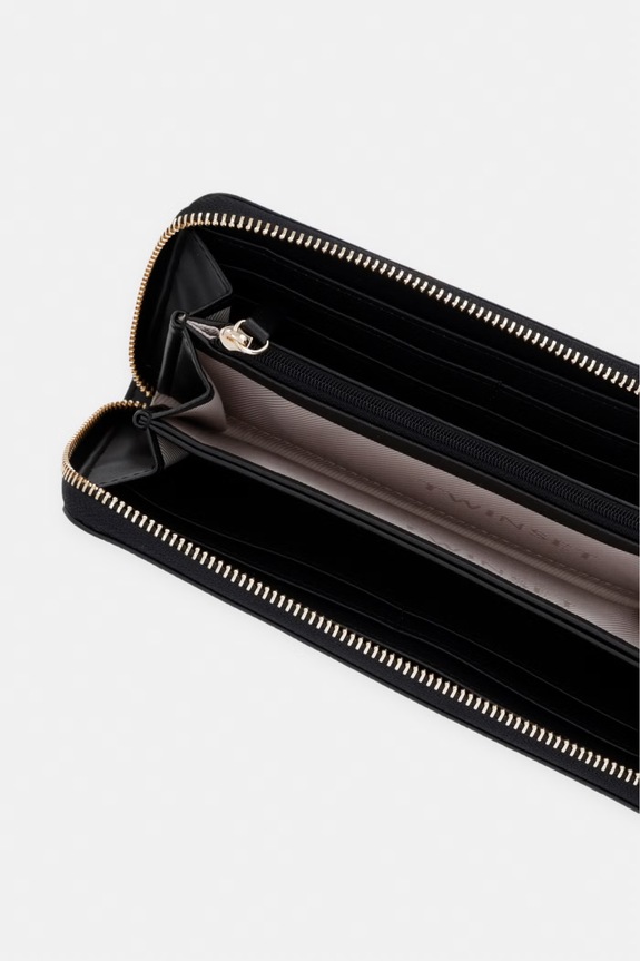 Akcesoria Twinset portfel damski z imitacji skóry 261TL8031 czarny