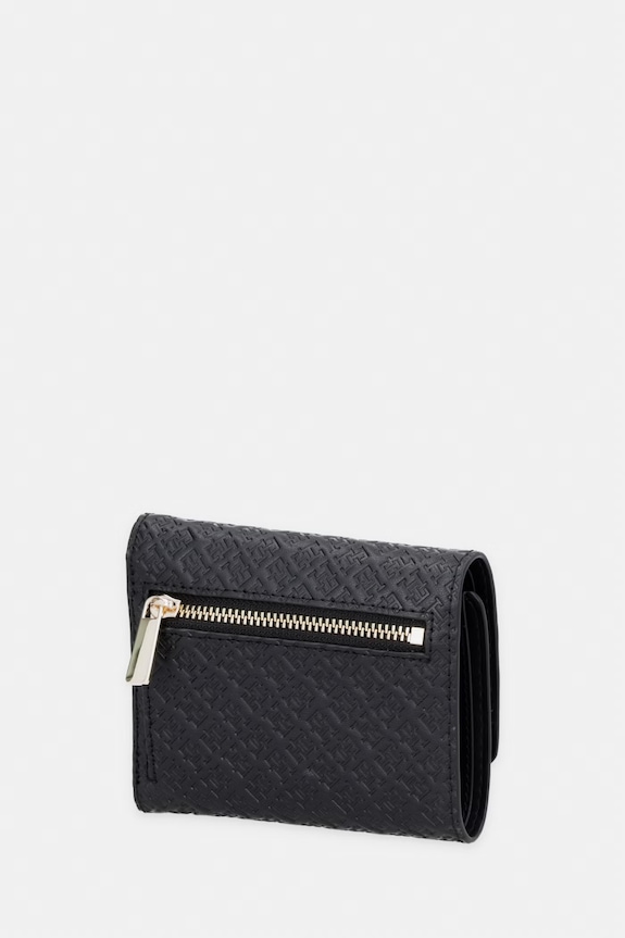 Tommy Hilfiger portfel damski z imitacji skóry AW0AW18484 czarny SS26