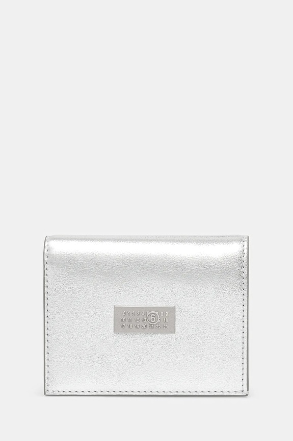 MM6 Maison Margiela portfel skórzany gładkie szary SA5UI0015.P8874.T9002