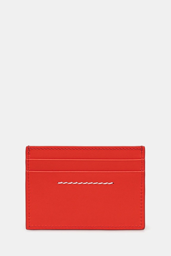 MM6 Maison Margiela bőr kártya tok SA5UI0026.P8886.T4020 piros SS26