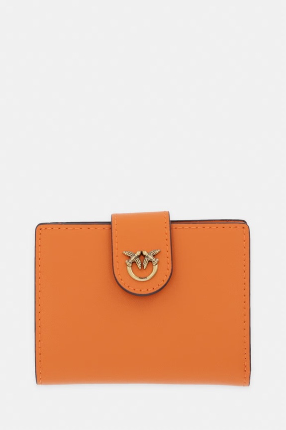 Pinko portafoglio da donna in pelle arancione 102840.A0F1