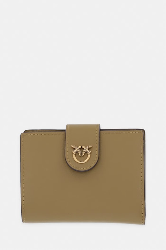 Pinko portafoglio da donna in pelle verde 102840.A0F1