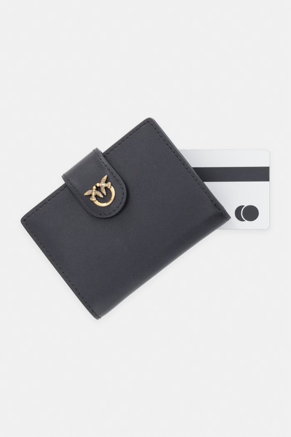 Pinko portafoglio da donna in pelle nero 102840.A0F1