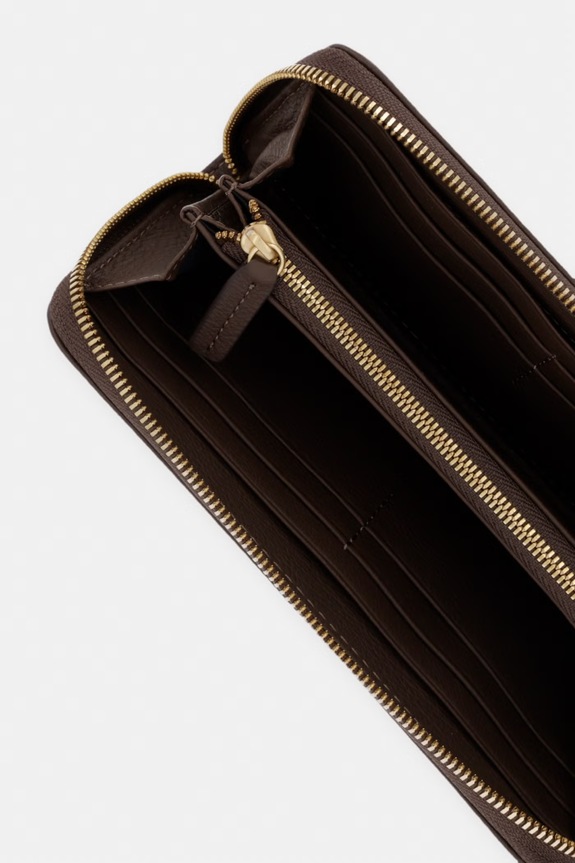 Akcesoria Marc O'Polo portfel damski skórzany 5000010934 brązowy