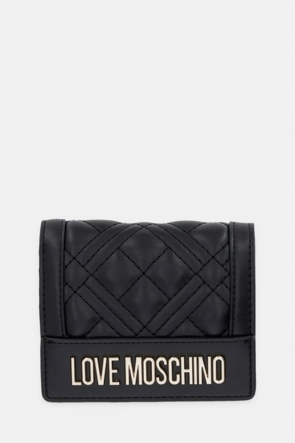 Πορτοφόλι Love Moschino απομίμηση λείου δέρματος μαύρο JC5601PP1OLA0000
