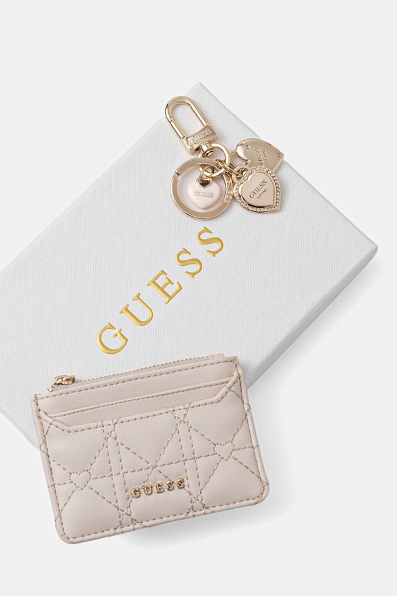 Peněženka a klíčenka Guess GFBOXW.P6202 béžová